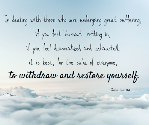withdraw and restore yourself